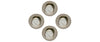 Set of 4 – White Round Rhodium Acrylic Dress Studs by Dalaco