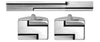 Brushed & shiny Rhodium with black line Cufflink and Tie Slide Set by Dalaco