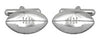 Rugby Ball Sterling Silver Cufflinks by Dalaco