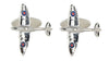 Spitfire Sterling Silver Cufflinks by Dalaco