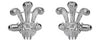 Prince of Wales Feathers Sterling Silver Cufflinks by Dalaco