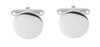 Plain Round Sterling Silver Hallmarked Cufflinks by Dalaco