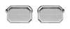 Rectangle with Lined Edge & Cut Corners 925 Sterling Silver Cufflinks. by Dalaco