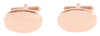 Rose Gold Plated Oval Sterling Silver Cufflinks by Dalaco
