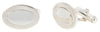Oval Sterling Silver Hallmarked Cufflinks with Engraved Edge by Dalaco
