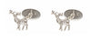 Stag Cut Out Sterling Silver Cufflinks by Dalaco