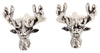 Stags Head Cufflinks Burnished Rhodium Plate by Dalaco