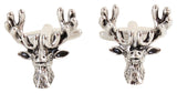 Stags Head Cufflinks Burnished Rhodium Plate by Dalaco