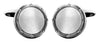 Mother of Pearl Round Port Hole Rhodium Cufflinks by Dalaco