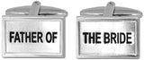 Father of The Bride Oval Wedding Cufflinks by Dalaco