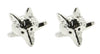 Fox Head Cufflink with Black Crystal Eyes by Dalaco