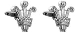 Prince of Wales Rhodium Cufflinks by Dalaco