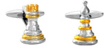 Chessmen Pawn / Rook Gold and Rhodium PlatedCufflinks by Dalaco