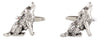 Wolf Rhodium Plate Cufflinks by Dalaco