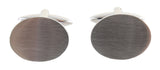 Brushed Stainless Steel Oval Cufflinks by Dalaco