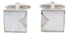 Mother of Pearl Stone Fish Tail Cufflinks by Dalaco