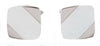 Mother of Pearl Diagonal Rhodium Cufflinks by Dalaco