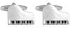 Grand Piano Rhodium Plate Cufflinks by Dalaco