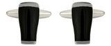 Pint Dark Beer Glass Rhodium Plated cufflinks by Dalaco