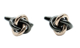 Mixed Gunmetal & Rose Gold Knot Cufflinks by Dalaco