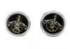 Tourbillon Rhodium Plated Cufflinks by Dalaco