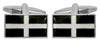 Cornish Flag St. Piran Rhodium Plated Cufflinks by Dalaco