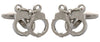 Handcuff Rhodium Plated Cufflinks by Dalaco