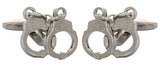 Handcuff Rhodium Plated Cufflinks by Dalaco