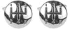 Gear Lever Rhodium Plated Cufflinks with Black Detail by Dalaco