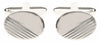 Oval with 1/3 Diagonal Line Design Rhodium Plated Cufflinks by Dalaco