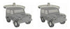 Grey Land Vehicle (Defender) Rhodium Plated Cufflinks by Dalaco