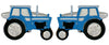 Blue Tractor Rhodium Plated Cufflinks by Dalaco