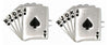Fan of Spades Cards Rhodium Plated Cufflinks by Dalaco