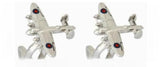 Lancaster Bomber Rhodium Plated cufflinks by Dalaco