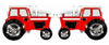 Red Tractor Rhodium Plated Cufflinks by Dalaco