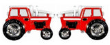 Red Tractor Rhodium Plated Cufflinks by Dalaco