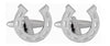 Horseshoe Rhodium Plated Cufflinks by Dalaco