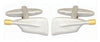 Rowing Blade Rhodium Plated Cufflinks with Gold Plate Detail by Dalaco