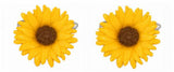 Sunflower Rhodium Plated Cufflinks by Dalaco