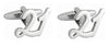’21’ Celebration Rhodium Plated Cufflinks by Dalaco