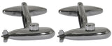 Submarine Gun Metal Plated Cufflinks by Dalaco