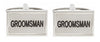 Groomsman Rhodium Plated Cufflinks by Dalaco