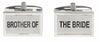 Brother of the Bride Rhodium Plated Cufflinks by Dalaco