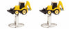 Yellow and Black Digger Rhodium Plated Cufflinks by Dalaco