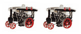 Traction Engine Rhodium Plated Cufflinks by Dalaco