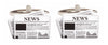 Newspaper Rhodium Plated Cufflinks by Dalaco