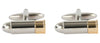 2 Tone Bullet Cufflinks by Dalaco