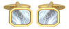 Mother of Pearl cut corners cufflinks by Dalaco