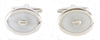 Ivory Enamel Oval Cufflinks by Dalaco