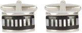 Mother of Pearl & Onyx Stripe Cufflinks by Dalaco